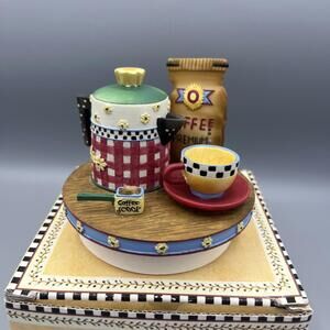 Our America Gift Debbie Mumm Candletoppers "Morning Coffee Pots II"  #8034